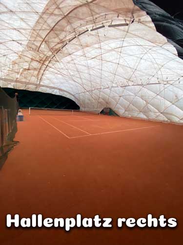 Tennis Hallenplatz rechts in Bad Wiessee im Tegernseer Tal